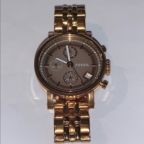 Rose Gold Boyfriend Womens Watch 
